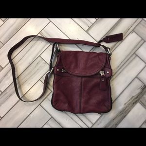 Fossil Burgandy Leather Crossbody